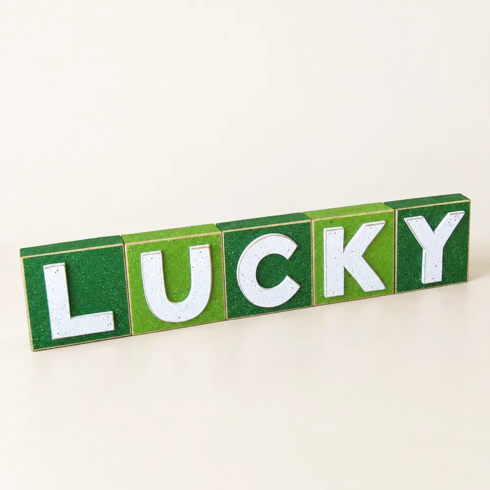 5"x5" Lucky block Set — handmade wooden decor, photo 1