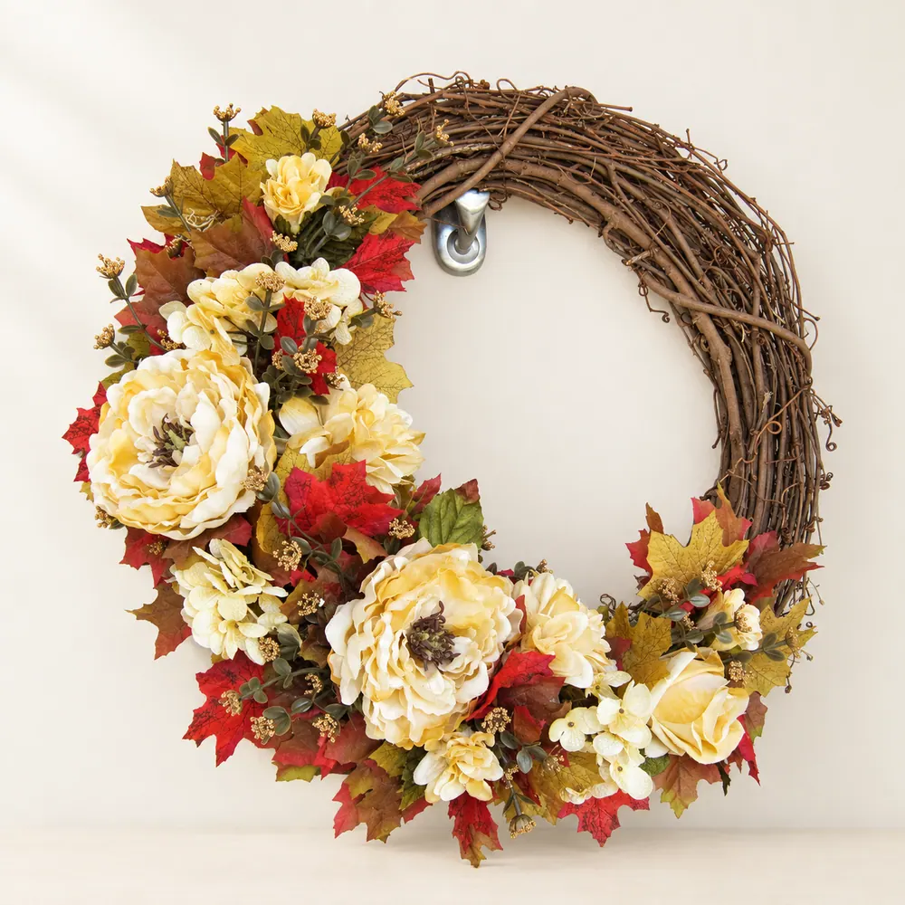 Autumn Wreath – Style 2 — handmade wooden decor, photo 1