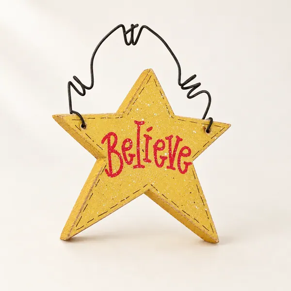 Believe Star Ornament