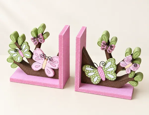 Butterflies and Branches bookends