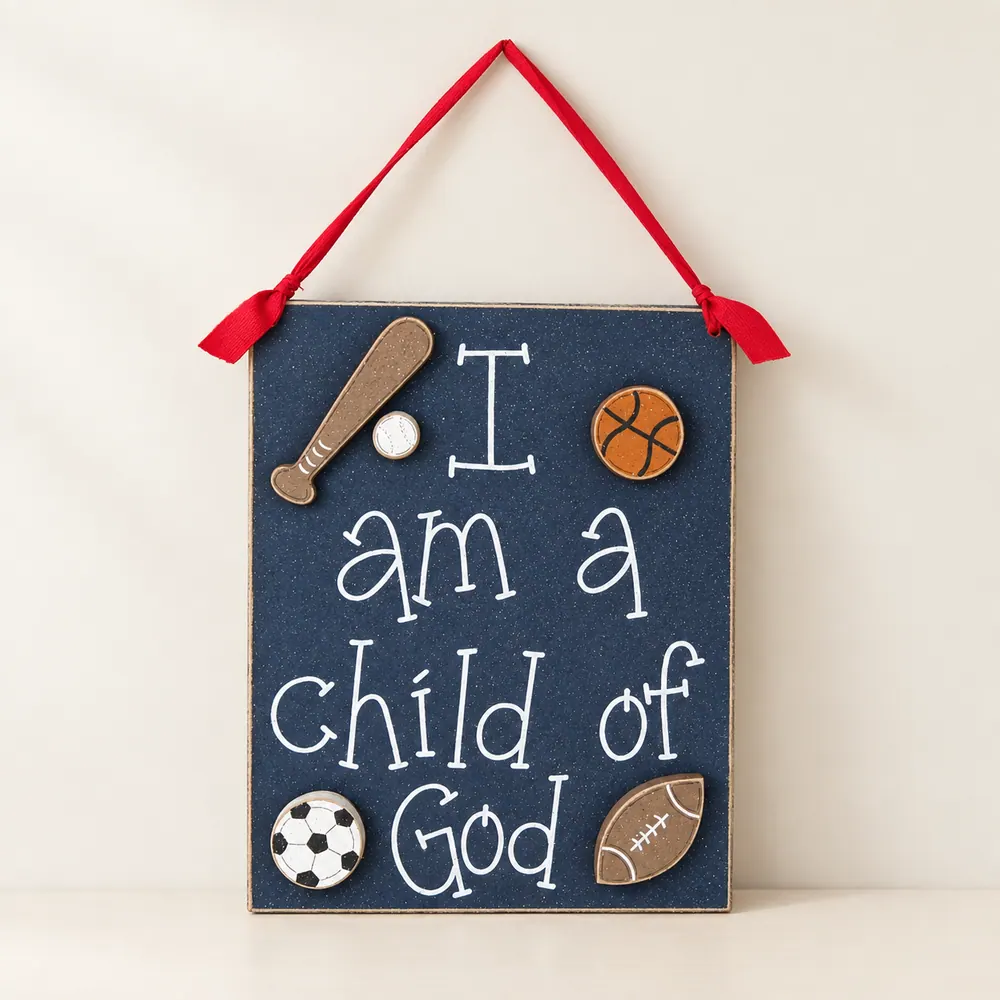 Child OF God (blue) — handmade wooden decor, photo 1