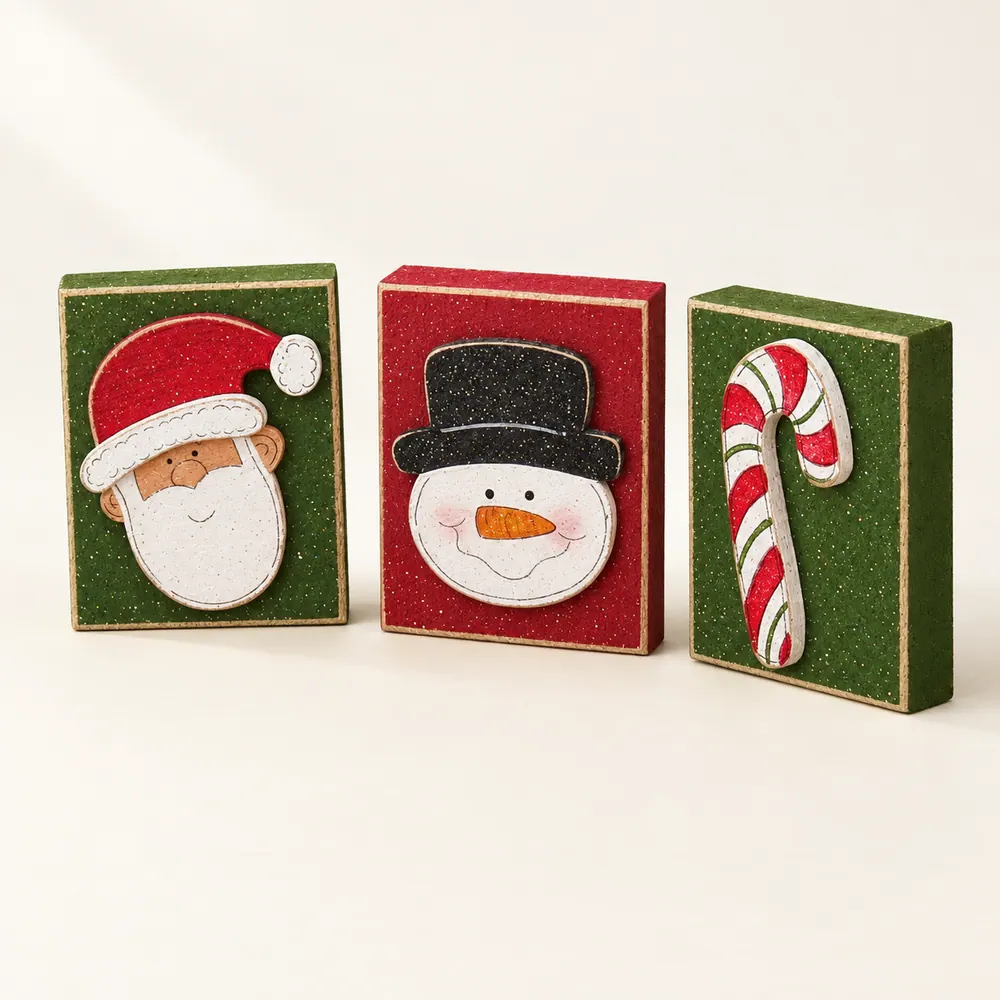 Christmas Block Set — handmade wooden decor, photo 1
