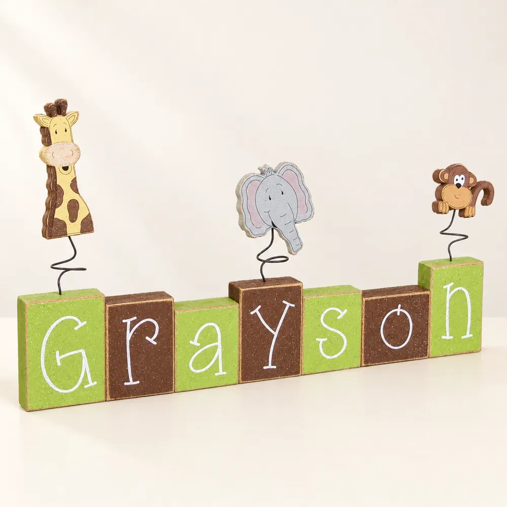 Custom Personalized Name or Word Blocks – Style 1 — handmade wooden decor, photo 1