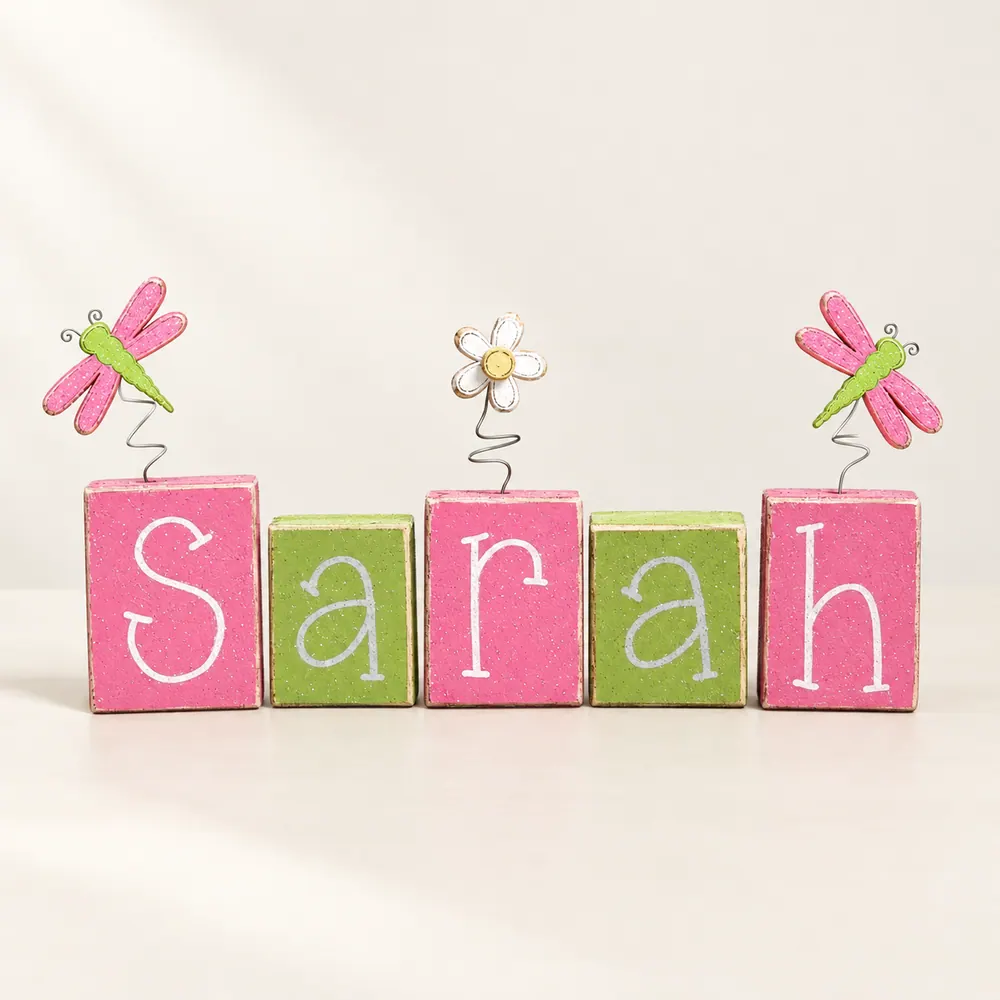 Custom Personalized Name or Word Blocks – Style 5 — handmade wooden decor, photo 1