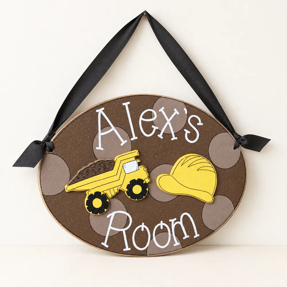 Custom Personalized Name or Word Oval Sign – Style 10 — handmade wooden decor, photo 1