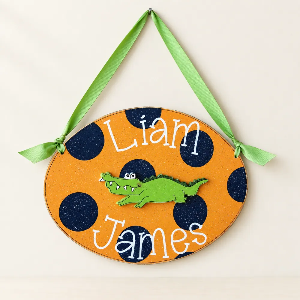 Custom Personalized Name or Word Oval Sign – Style 13 — handmade wooden decor, photo 1