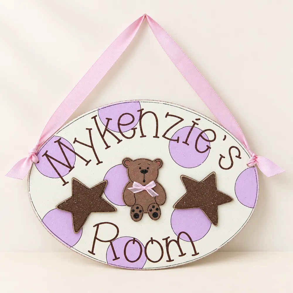 Custom Personalized Name or Word Oval Sign – Style 15 — handmade wooden decor, photo 1