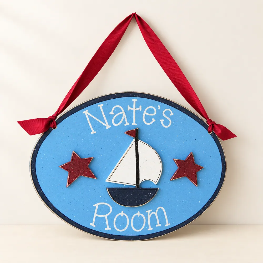 Custom Personalized Name or Word Oval Sign – Style 18 — handmade wooden decor, photo 1