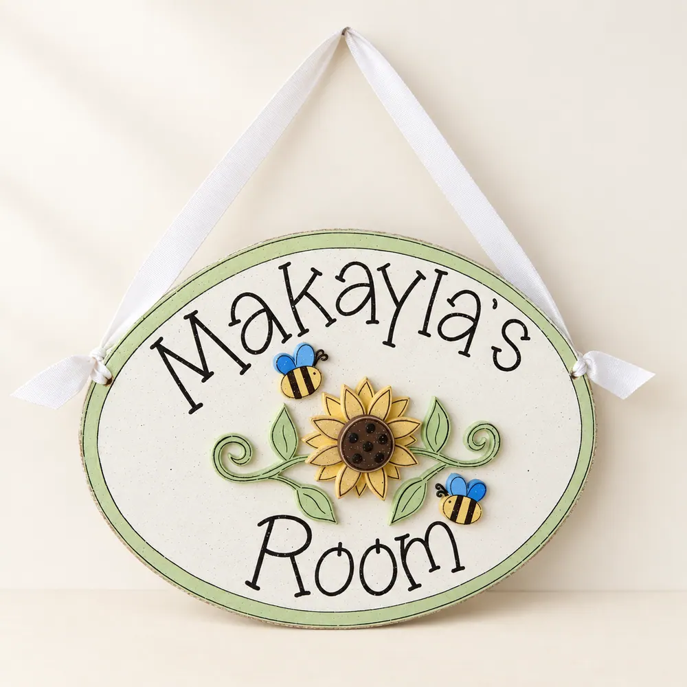 Custom Personalized Name or Word Oval Sign – Style 19 — handmade wooden decor, photo 1