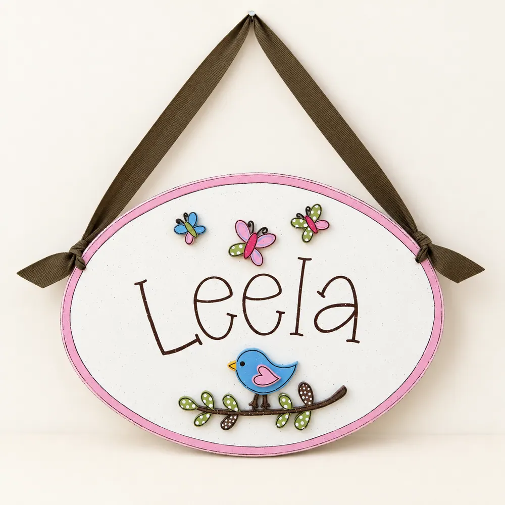 Custom Personalized Name or Word Oval Sign – Style 20 — handmade wooden decor, photo 1