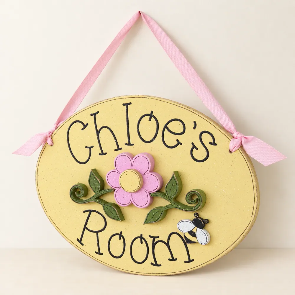 Custom Personalized Name or Word Oval Sign – Style 3 — handmade wooden decor, photo 1