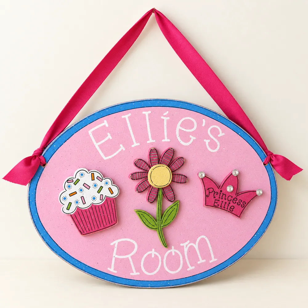 Custom Personalized Name or Word Oval Sign – Style 4 — handmade wooden decor, photo 1