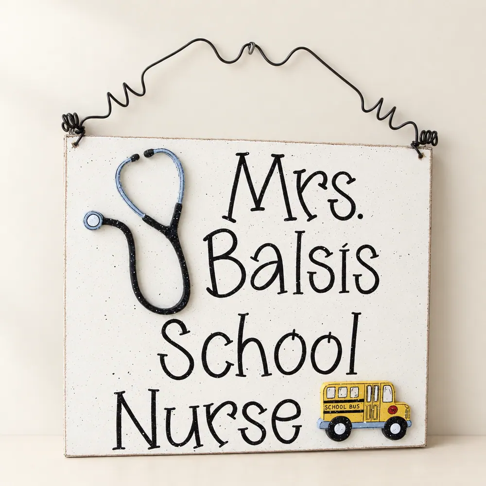 Custom Teacher Personalized Name or Word Sign – Style 2 — handmade wooden decor, photo 1