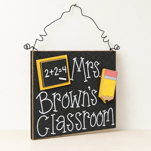 Custom Teacher Personalized Name or Word Sign – Style 4