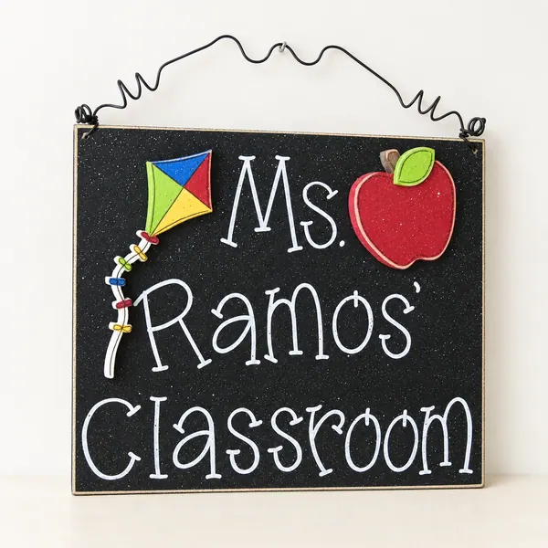 Custom Teacher Personalized Name or Word Sign – Style 9