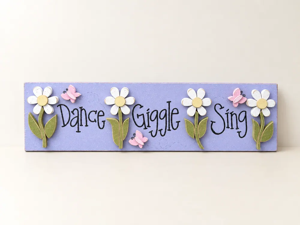 Dance-Giggle-Sing Board – Style 1 — handmade wooden decor, photo 1