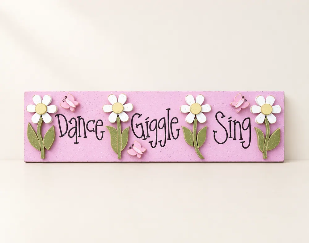 Dance-Giggle-Sing Board – Style 2 — handmade wooden decor, photo 1