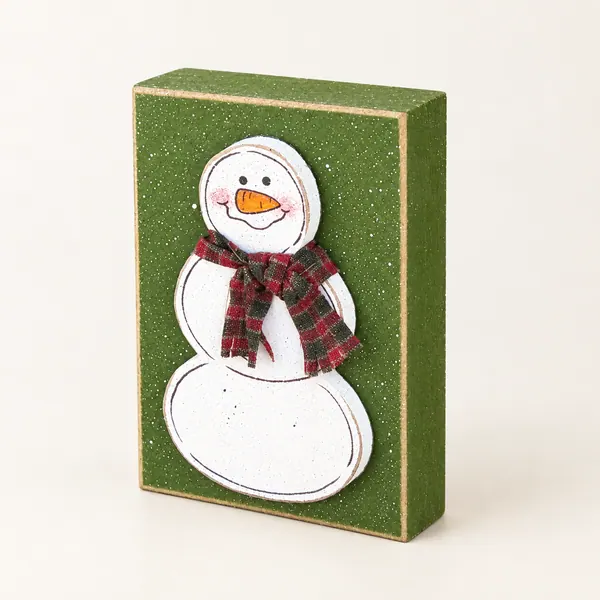 Green Snowman Block