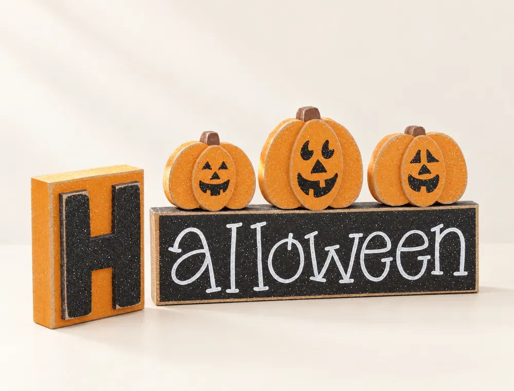 Halloween Blocks – Style 1 — handmade wooden decor, photo 1