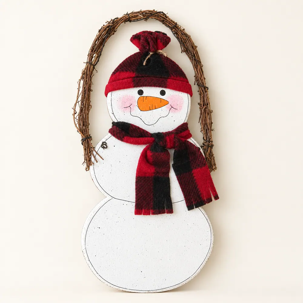 Hanging Snowman – Style 2 — handmade wooden decor, photo 1