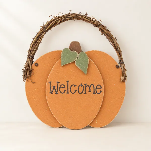 Hanging Welcome Pumpkin