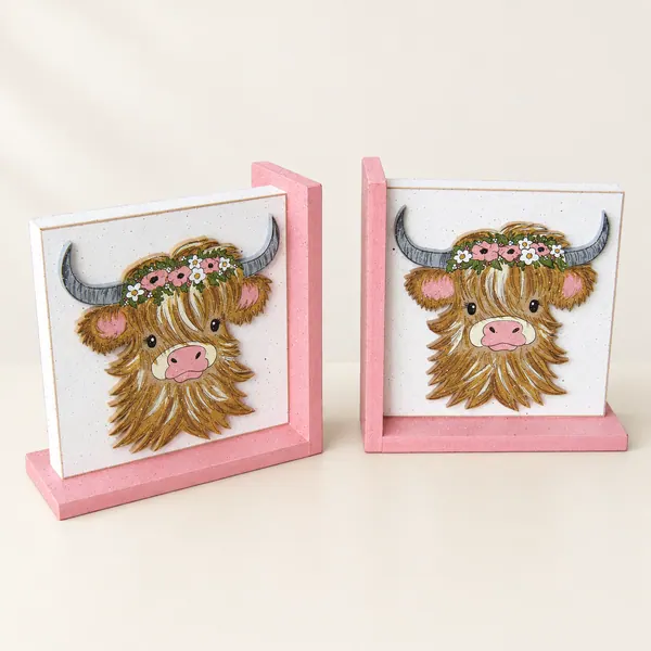 Highland Cow bookends