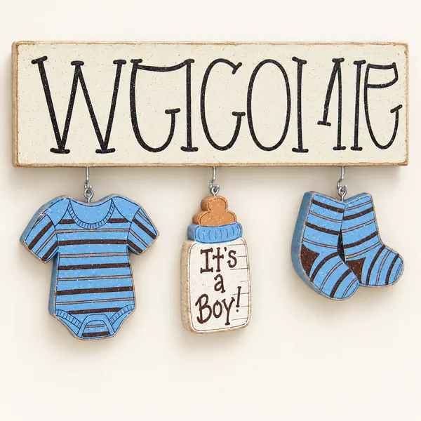 It's a Boy Decorations, Baby Shower Decor, Hand Crafted