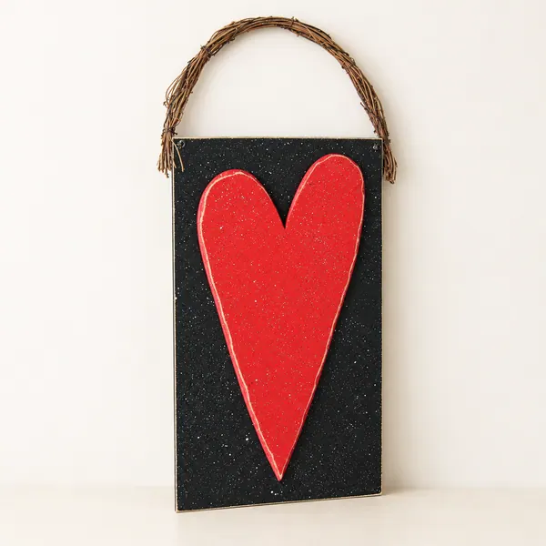 Large Hanging Heart with black backer