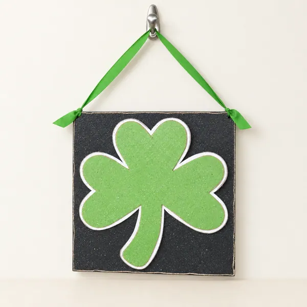 Layered Clover Door Hanger, St. Patrick's Day Decor (15"x15")