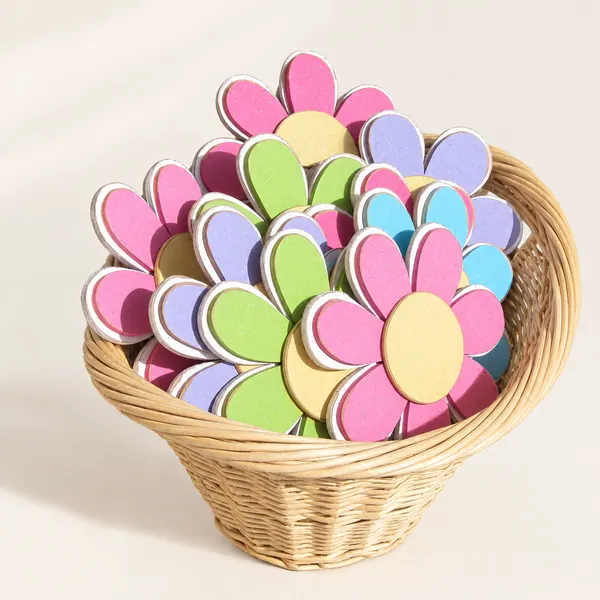 Layered Daisy Wall Decor Set, Custom Colors, Kids Room Decor