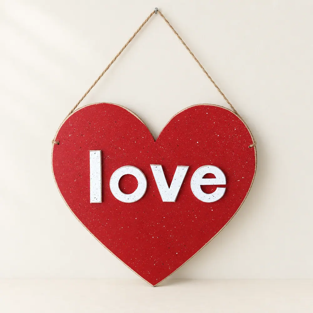 Love Heart sign — handmade wooden decor, photo 1