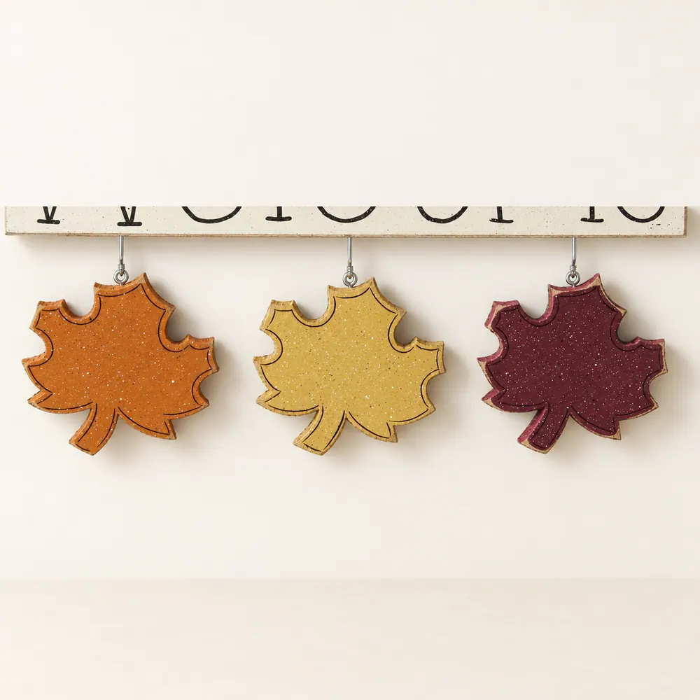Monthly Welcome Leaves Decorations (no sign included) — handmade wooden decor, photo 1