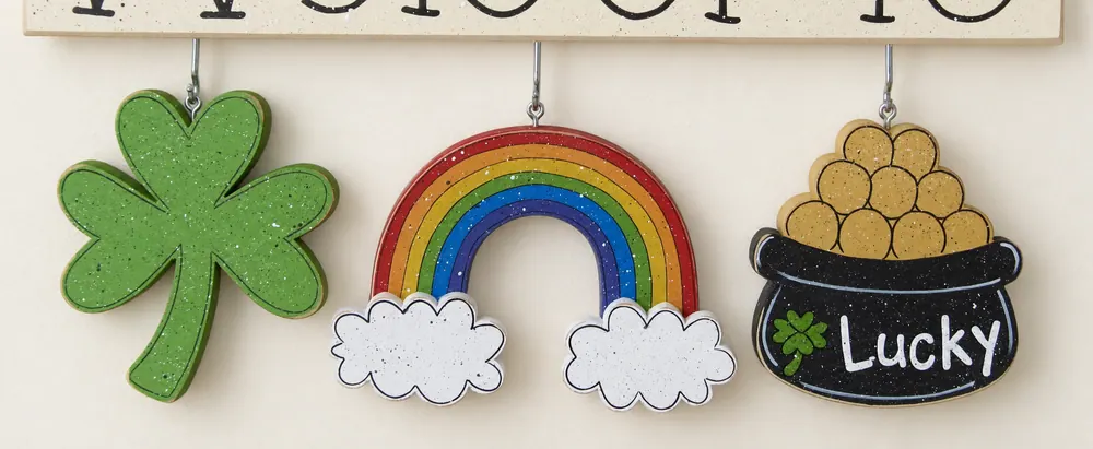 Monthly Welcome Lucky Themed Decorations (no sign included) — handmade wooden decor, photo 1