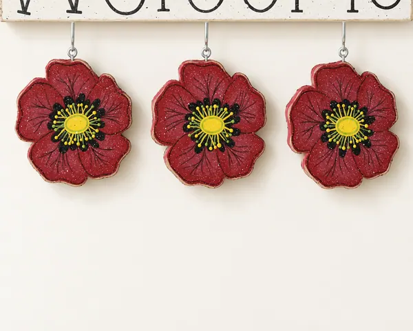 Monthly Welcome Poppy Decorations (no sign included)