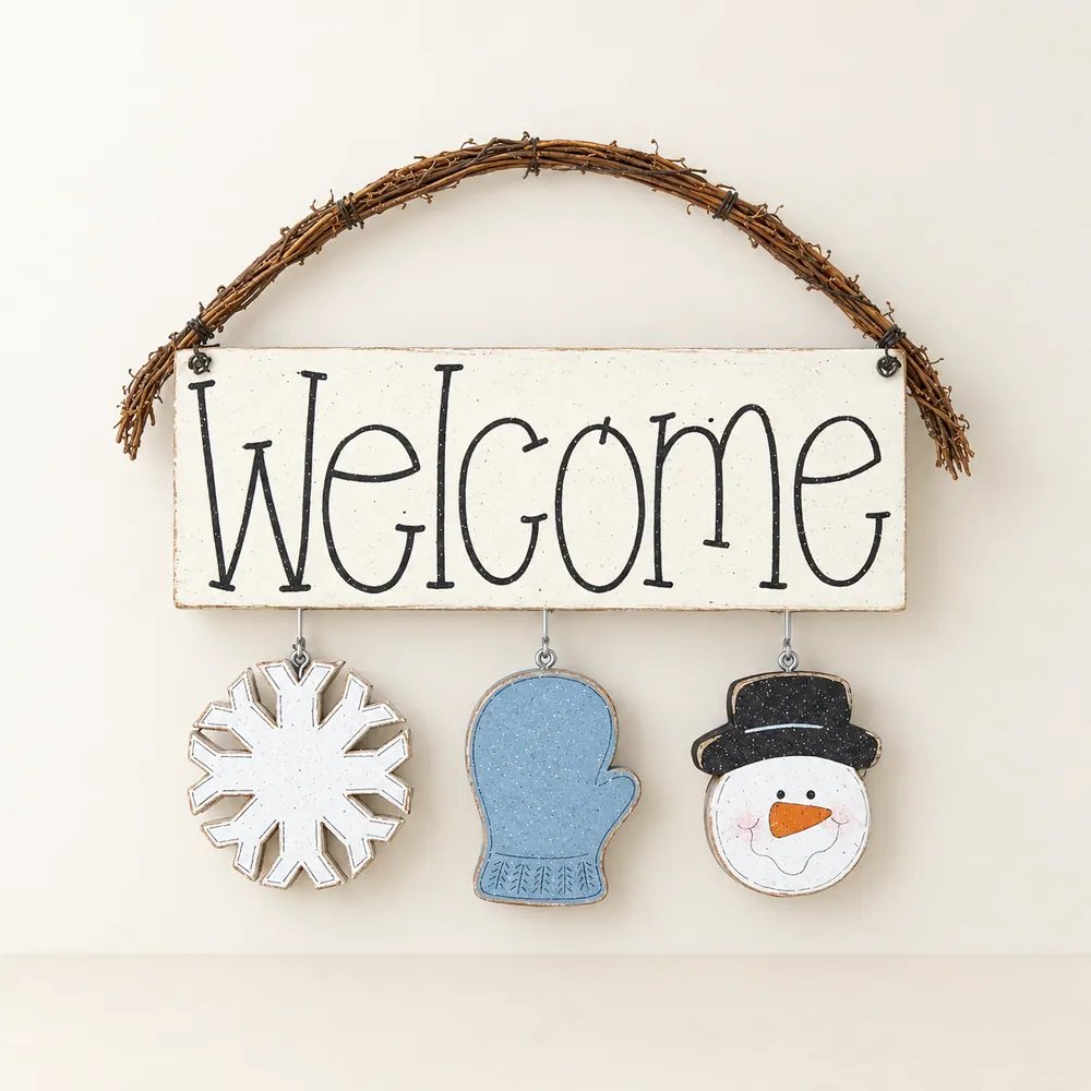 Monthly Welcome Sign (January) — handmade wooden decor, photo 1
