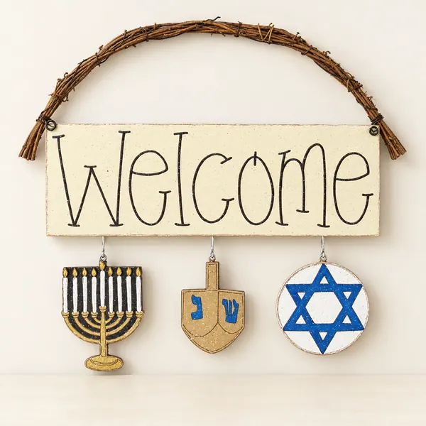 Monthly Welcome with Hannukah Decorations