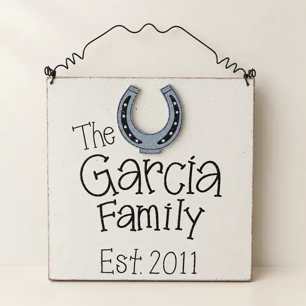 Personalized Family Name Sign, Custom Hand-Painted Decor