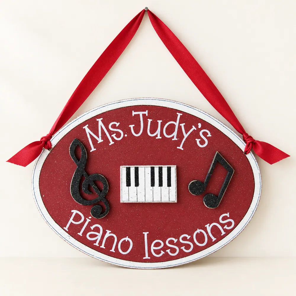Personalized Teacher Sign: Custom Oval School Room Decor, Handmade — handmade wooden decor, photo 1