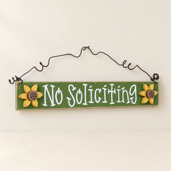 Sunflower No Soliciting Sign – Hand Crafted Home Decor