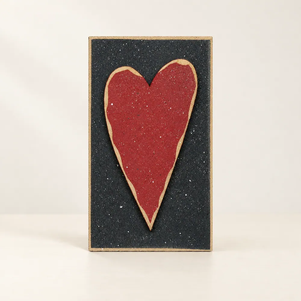 Tall Block Heart — handmade wooden decor, photo 1