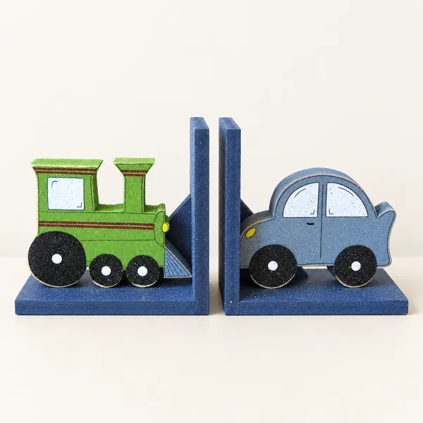 Train and Car bookends