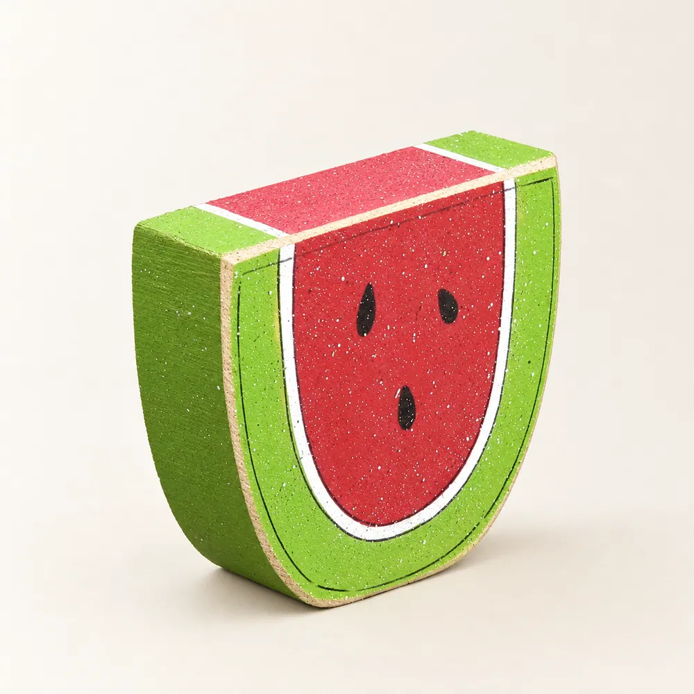 Watermelon Shaped Block — handmade wooden decor, photo 1
