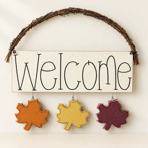 Welcome Sign (Leaves)